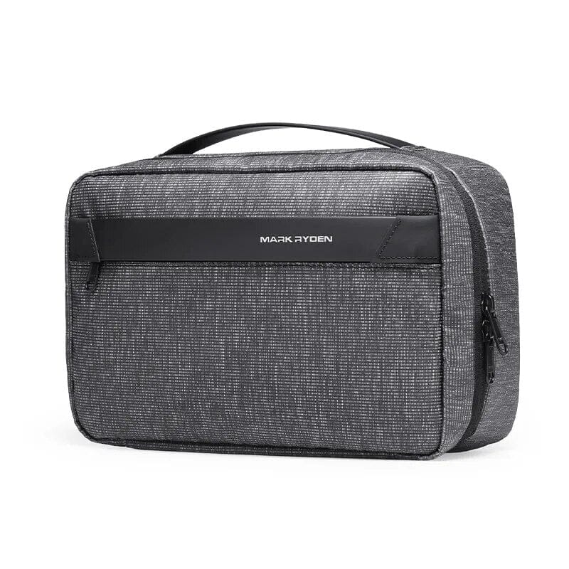 Trousse de toilette gris chiné vue de côté
