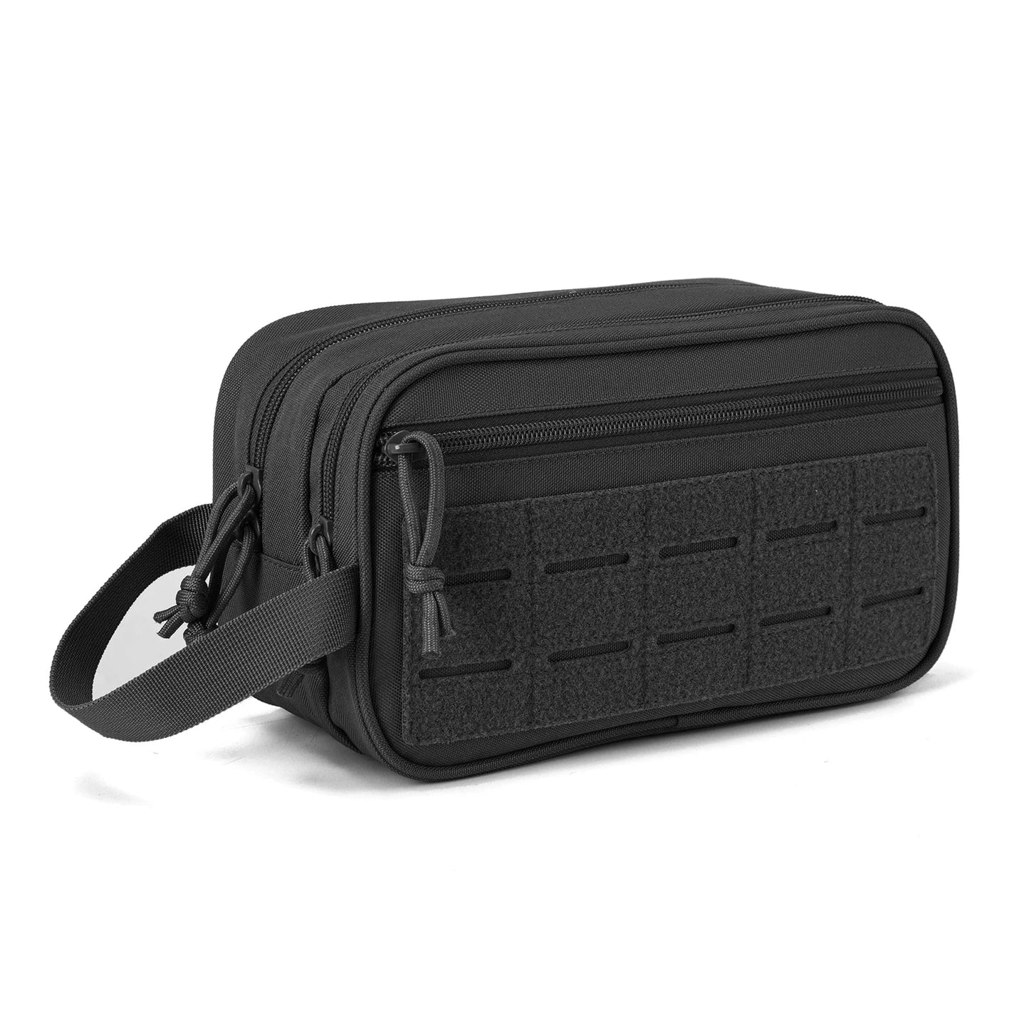 Trousse de toilette noire pour homme avec fermeture éclair