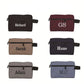 Vue latérale d'une trousse de toilette personnalisable en tissu Oxford