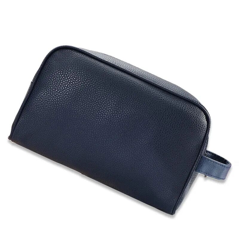 Vue arrière de la trousse de toilette avec texture en PU