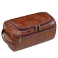 Trousse marron pour homme avec crochet, vue latérale