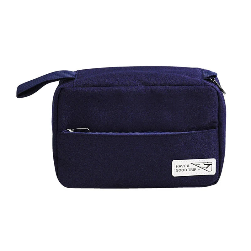 Trousse bleu marine, vue d'ensemble dépliée