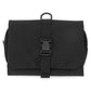 Trousse noire pliée avec détails de couture