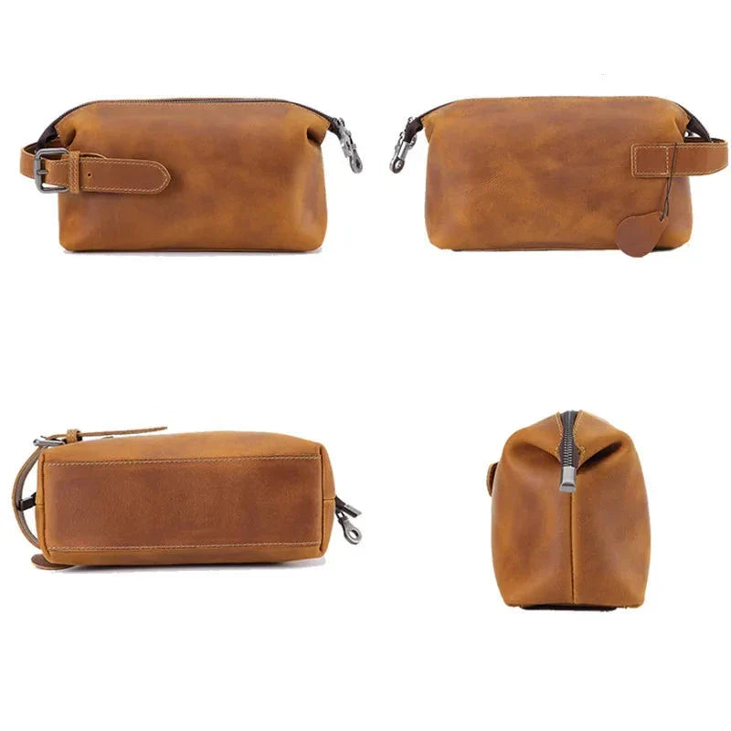 Intérieur de la trousse de toilette montrant les compartiments