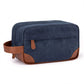 Trousse de toilette bleu marine avec poignée de transport