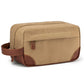 Trousse de toilette camel avec fermeture éclair robuste