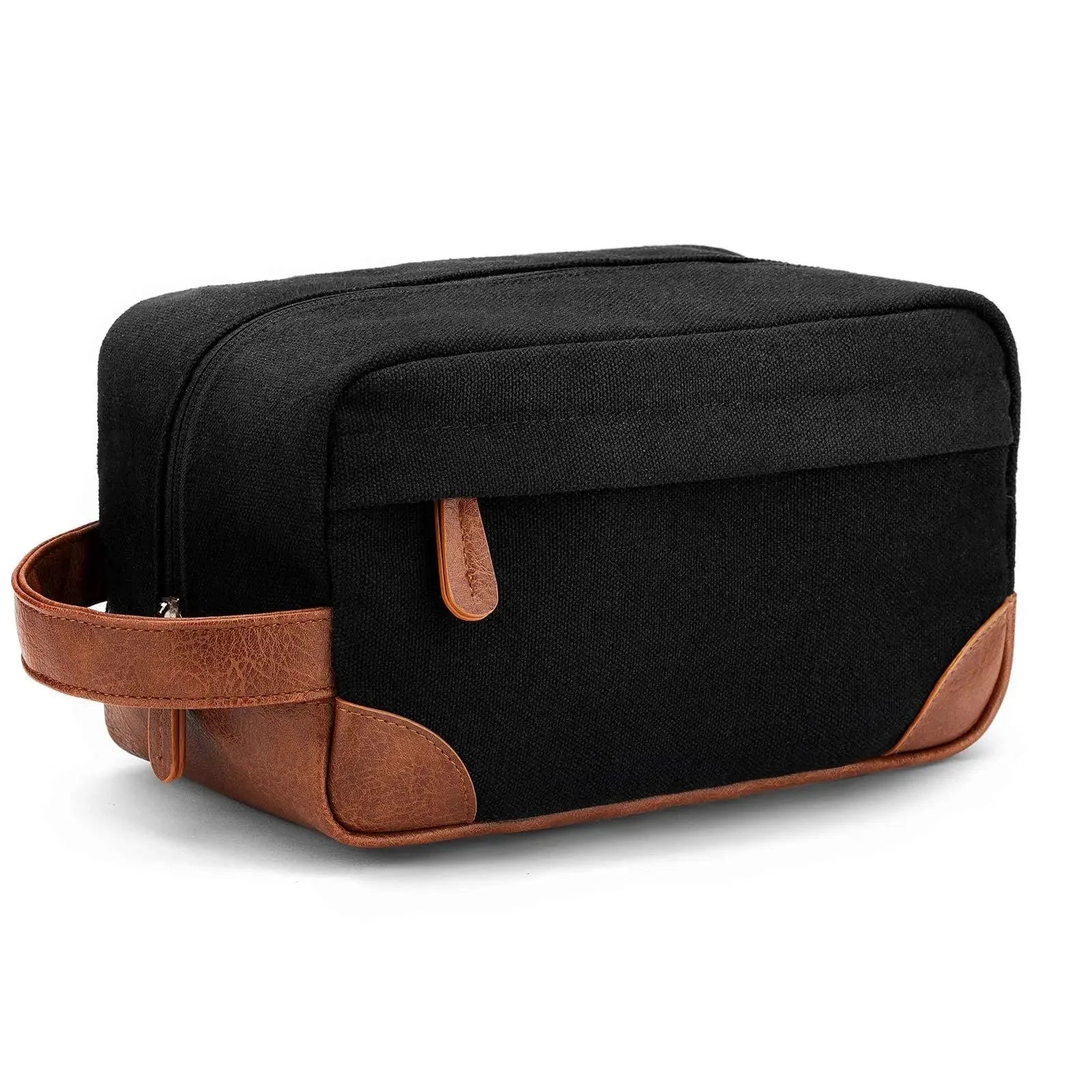 Trousse noire élégante avec détails en PU