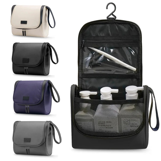 Vue latérale de la trousse de toilette compacte fermée