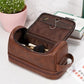 Trousse de toilette vintage suspendue avec crochet visible