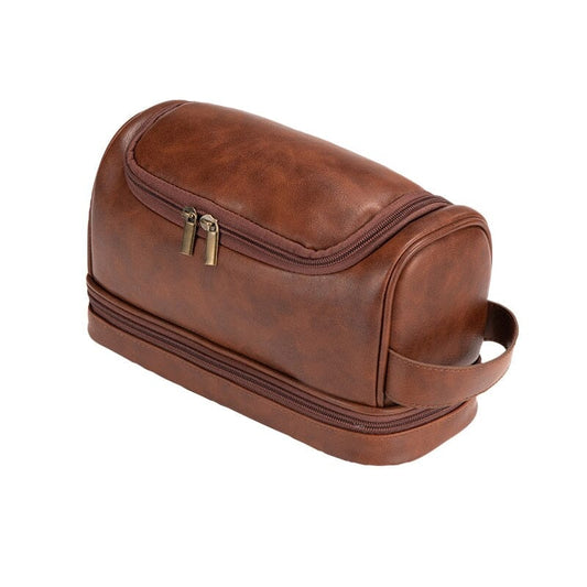 Trousse marron suspendue avec détails en PU