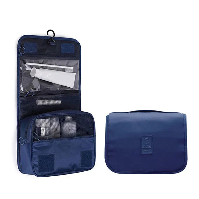 Trousse de toilette bleu marine, fermée