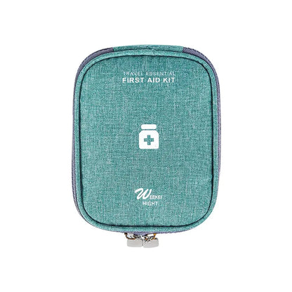 Trousse médicale verte en tissu Oxford, vue de face