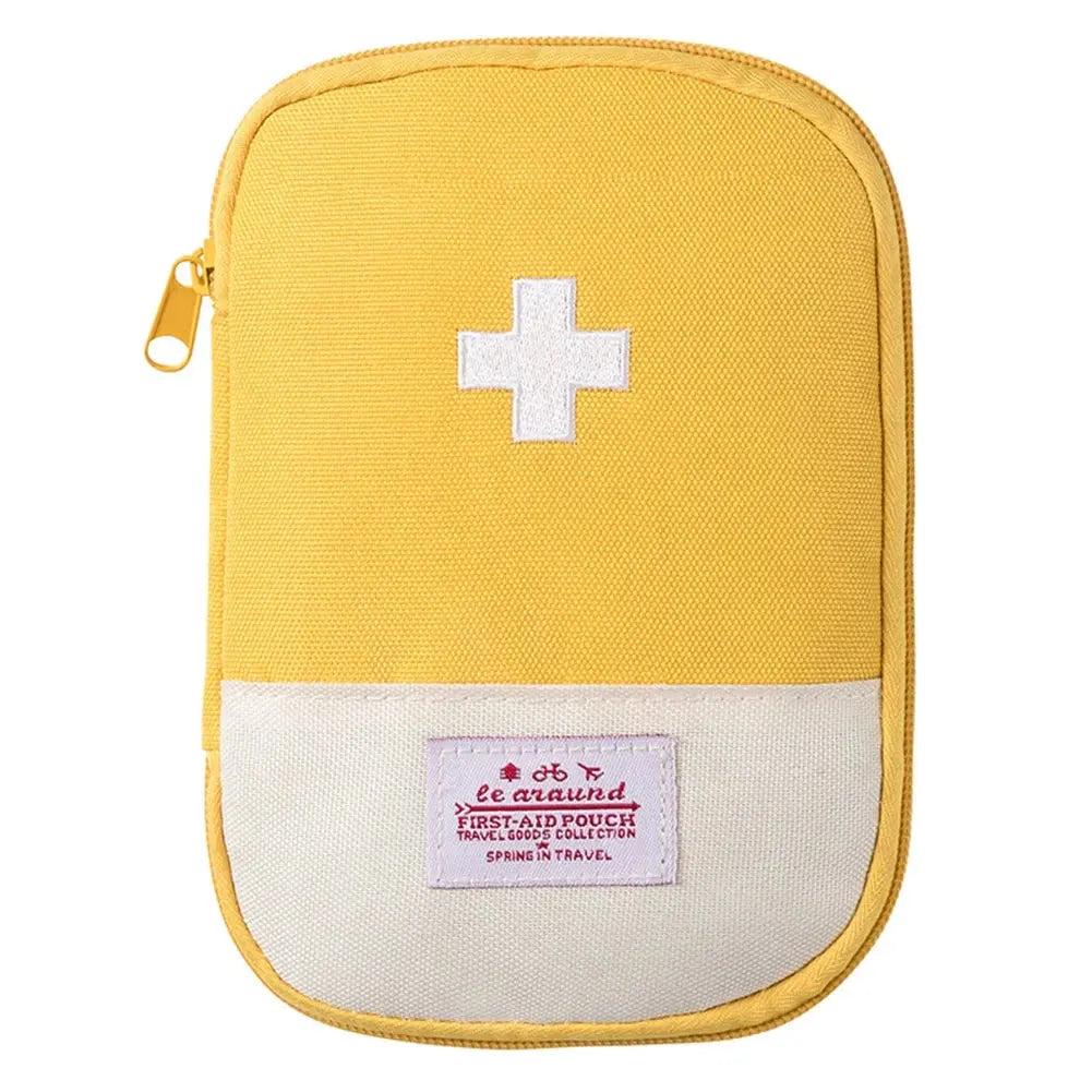 Trousse jaune de voyage, idéale pour petits espaces
