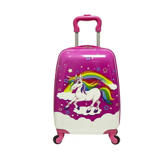 Bagage enfant licorne coloré, fermeture à glissière visible