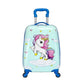 Valise enfant licorne, fermeture éclair et poignée rétractable