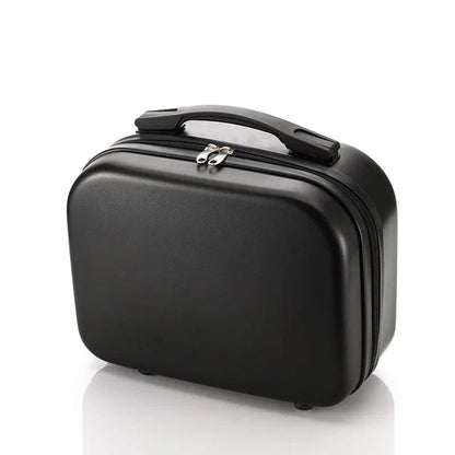 Vanity case noir avec surface texturée et résistante aux chocs