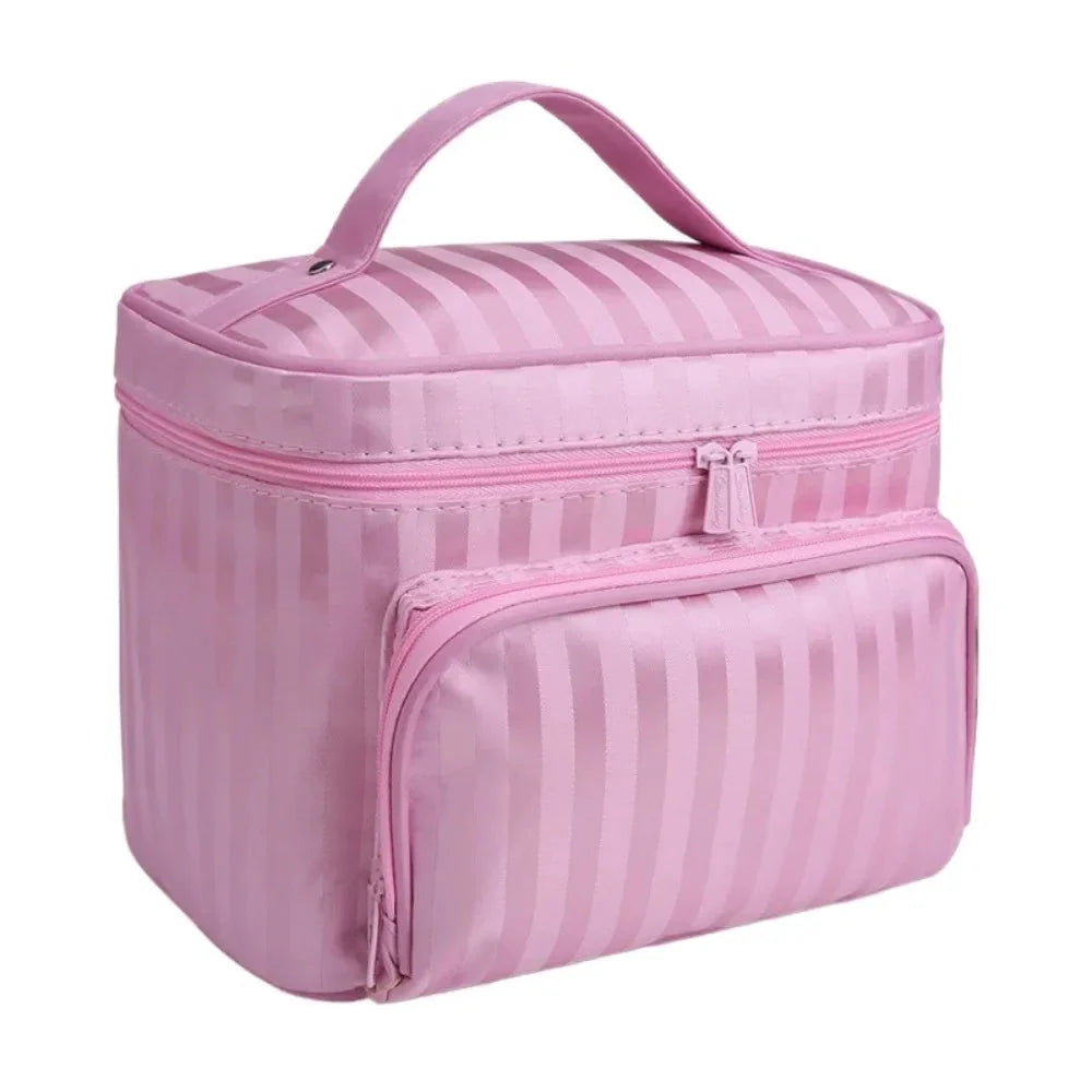 Vanity rose élégant, parfait pour organiser cosmétiques