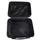 Vanity case rigide fermé avec fermeture à zip visible