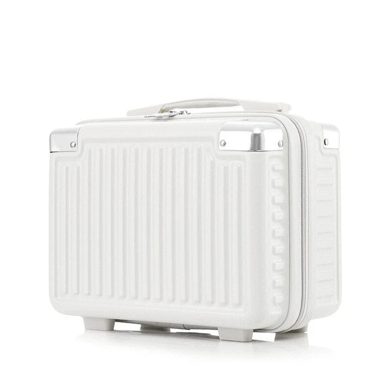 Vanity case rigide blanc avec détails de texture