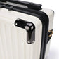 Vue latérale du vanity case avec détails de la sangle