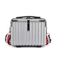 Vanity case rigide gris avec finition lisse et brillante