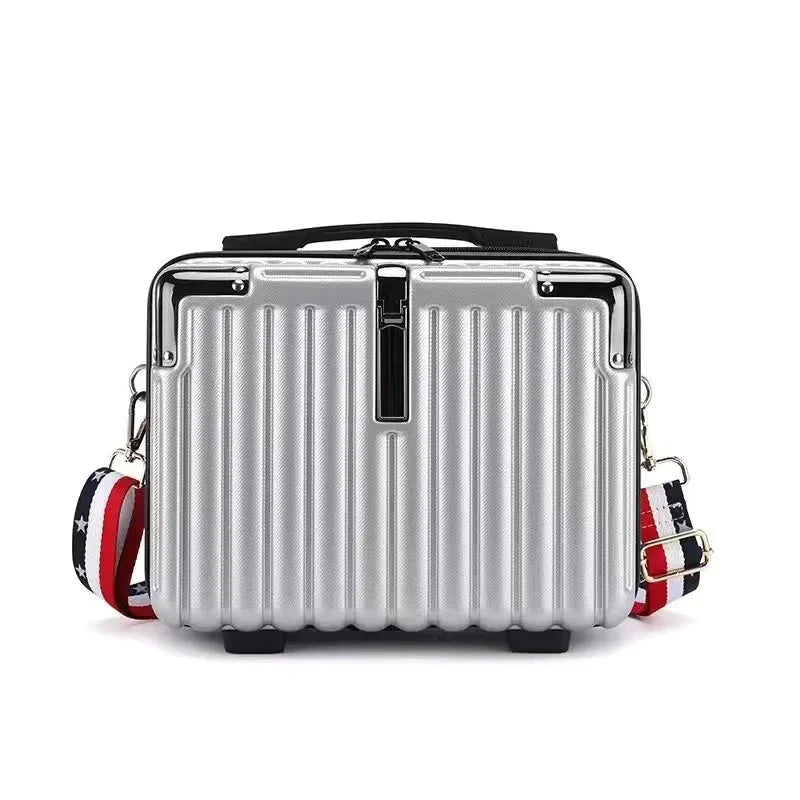 Vanity case rigide gris avec finition lisse et brillante