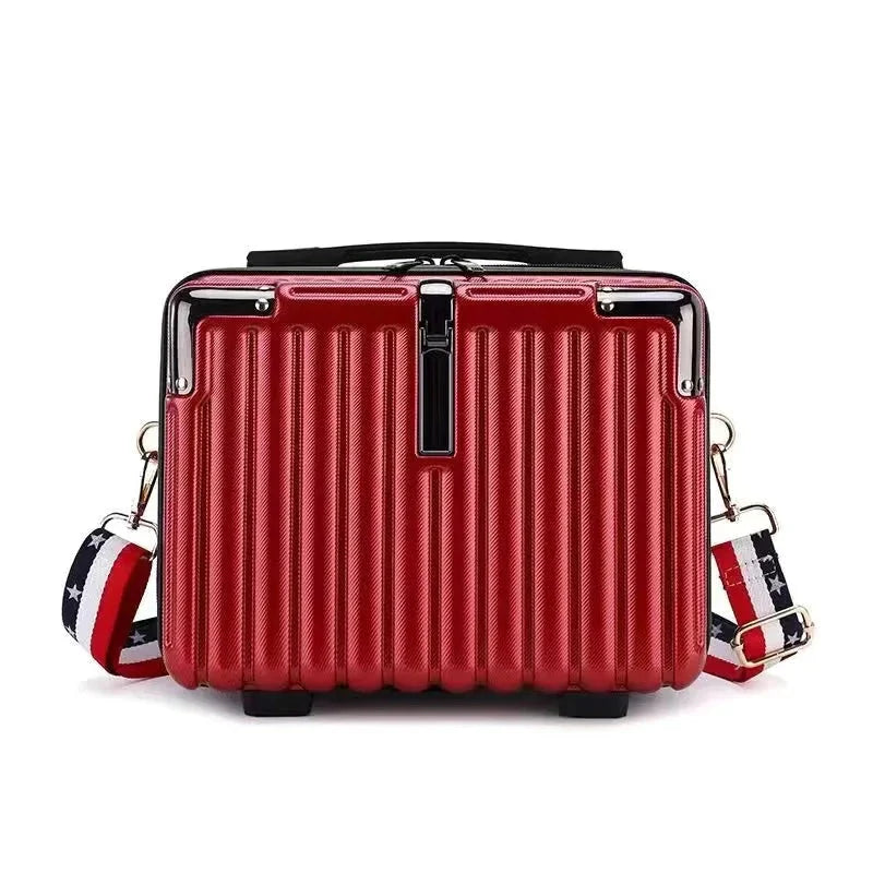 Vanity case rigide rouge, couleur vive et accrocheuse