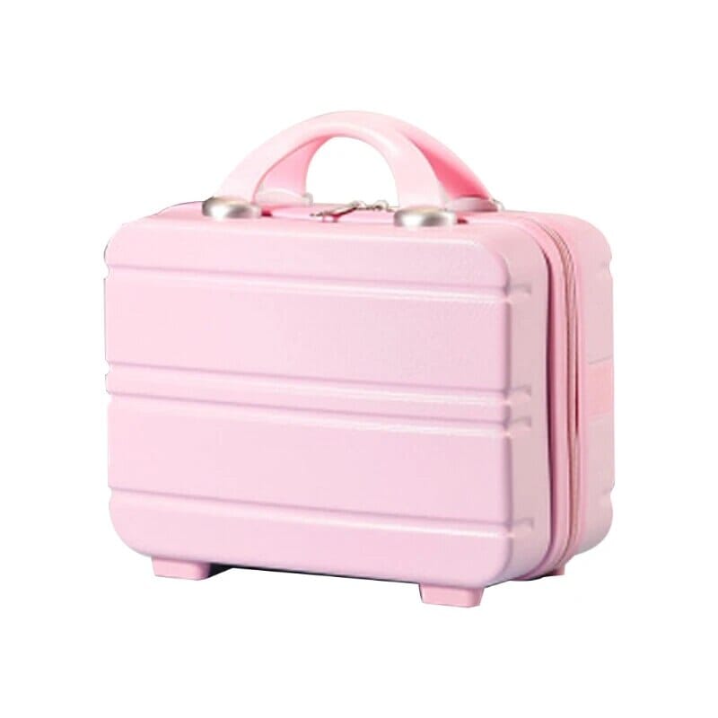 Vanity rigide rose avec design moderne et pratique