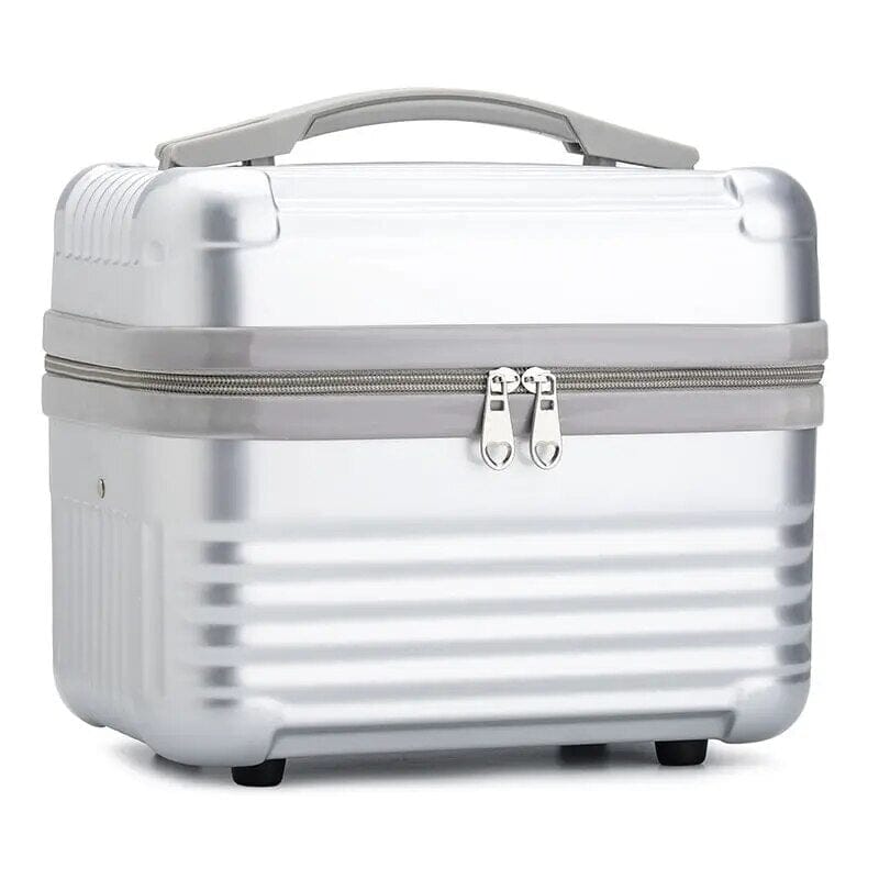 Vanity gris robuste avec compartiments pour pinceaux