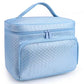 Vanity bleu flexible, idéal pour cosmétiques et accessoires de voyage